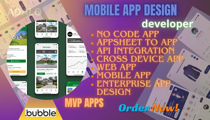 develop bubble io, web application, flutterflow, bubble io developer, appsheet