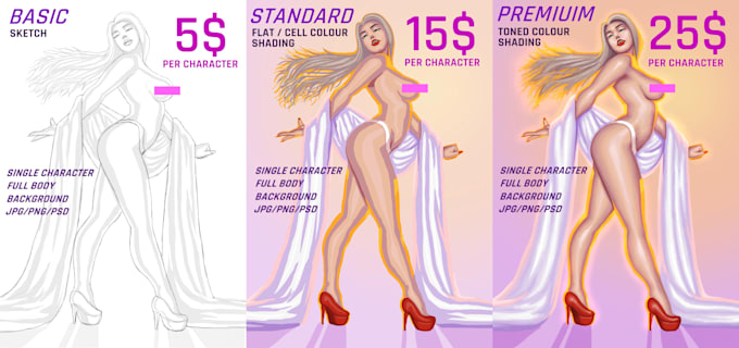 do nsfw, sfw, spicy and erotic artwork