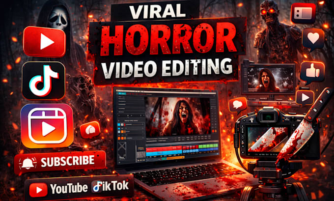 do viral horror video editing for youtube and tiktok