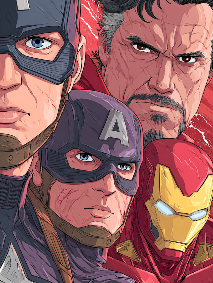 make a unique superhero comic cartoon character