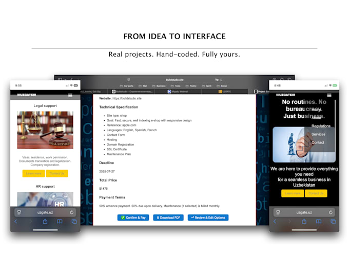 build fast handcrafted website from scratch