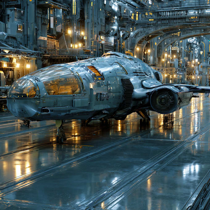 drawing a sci fi spaceship art