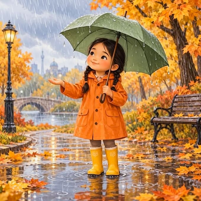 watercolor children book illustration