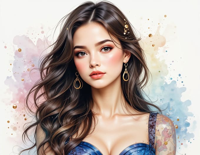 paint pin up and cartoon illustrations