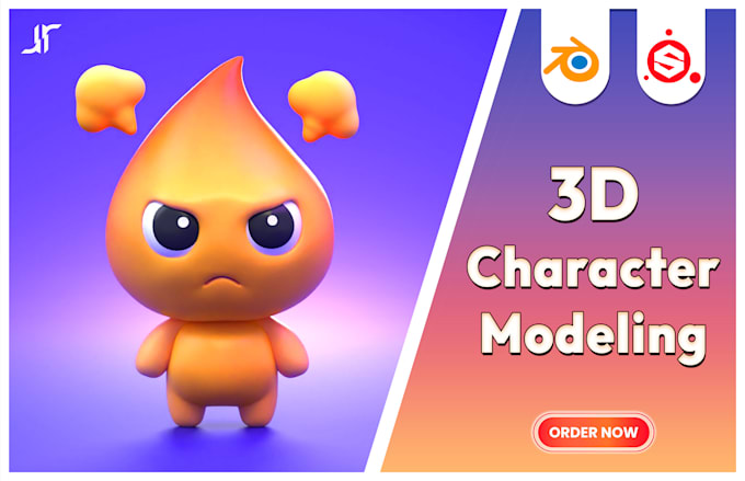 3d character design, 3d printing, rigging in blender