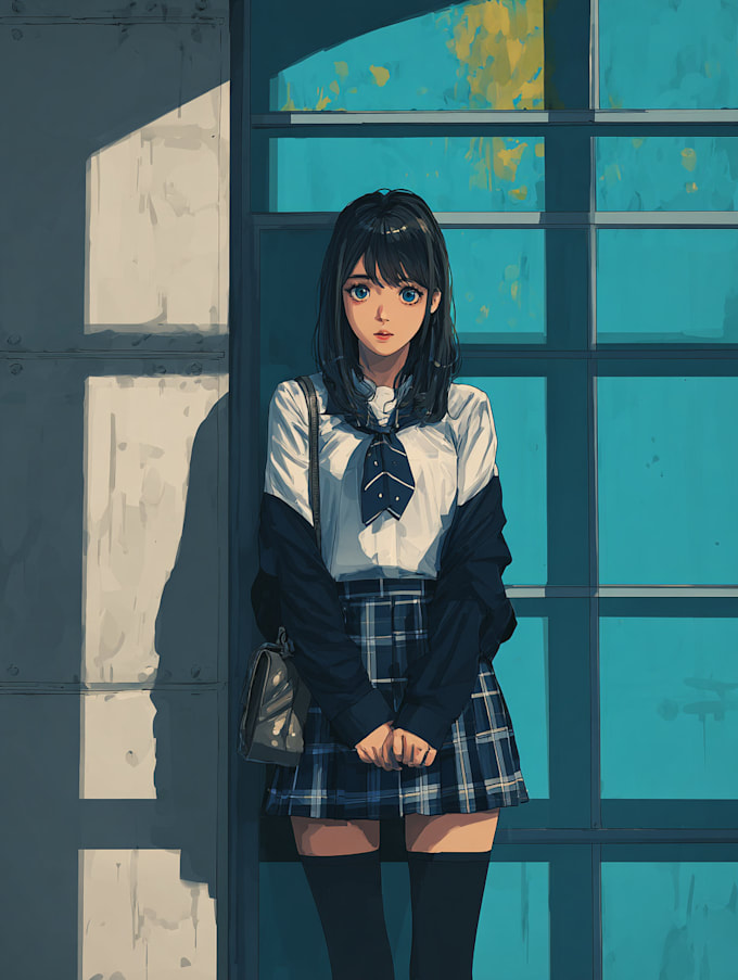 draw anime character design or reference sheet