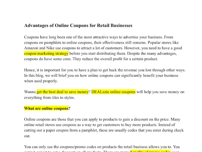 write crisp, unique and engaging content for your business