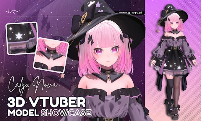 create 3d character models for vtuber vroid vrchat 3d rigging and anime