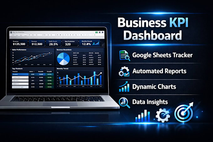 create custom google sheets KPI dashboard and advanced tracking system