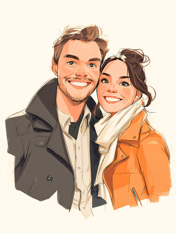paint custom couple portrait