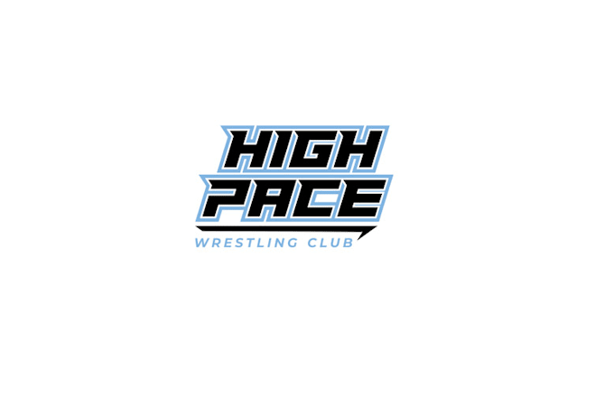 design strong powerful wrestling training logo