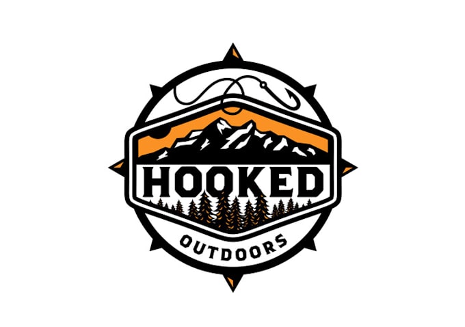 design motivation classic hooked outdoors logo