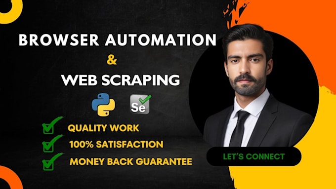 do browser automation and python selenium web scraping