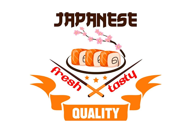 create eye catching sushi logo for you in just 1 day