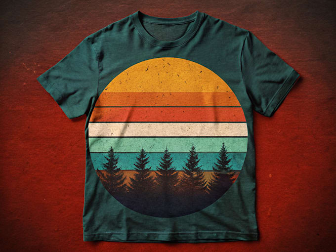 draw a vintage or retro t shirt design