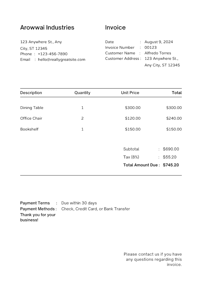 Make an editable invoice template by Azhar ale Fiverr