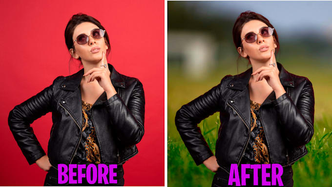 change images background and editing, person add and remove