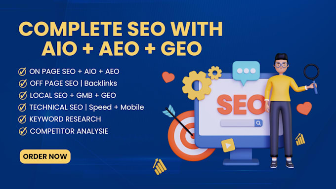 do complete SEO with aio, aeo, and GEO optimization for your website
