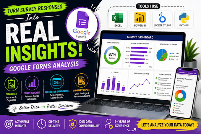 analyze google forms responses and build dashboards