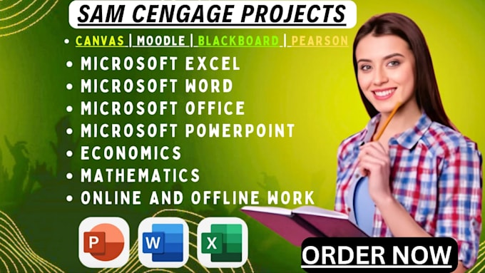 do microsoft office, sam cengage, word, excel, and access projects