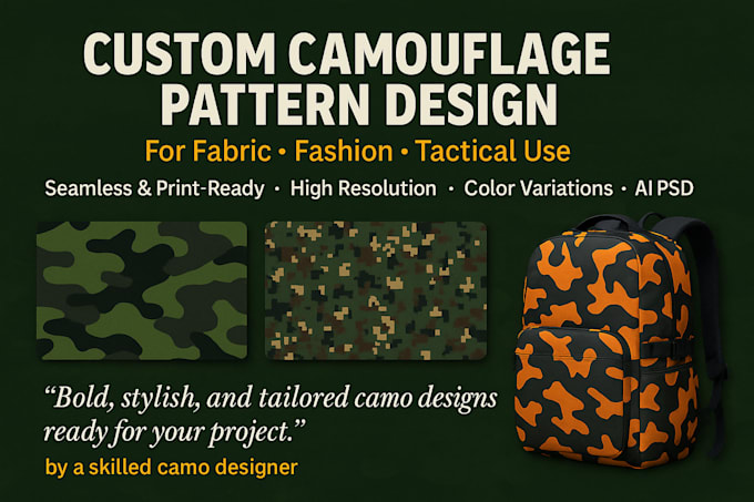 create camouflage pattern for fashion and tactical use