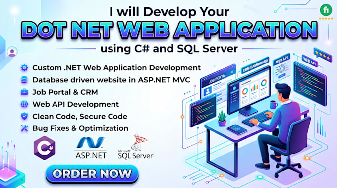 develop dot net web application in c sharp using sql server