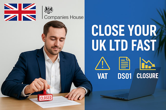 strike off UK ltd, close or dissolve UK company, deregister vat