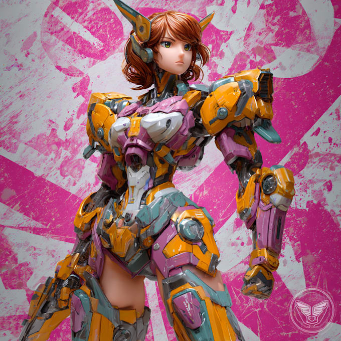 design custom mecha, robot, cyborg character