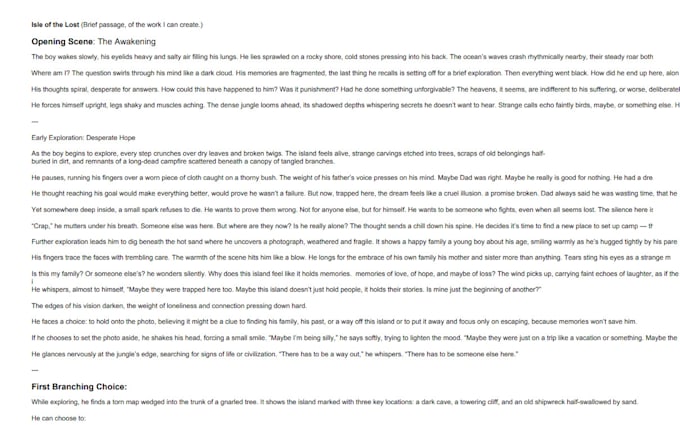 write immersive game dialogue, story scripts, or edit your narrative