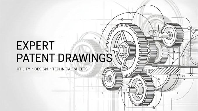 do a patent search and trademark check, patent drawings and technical drawing