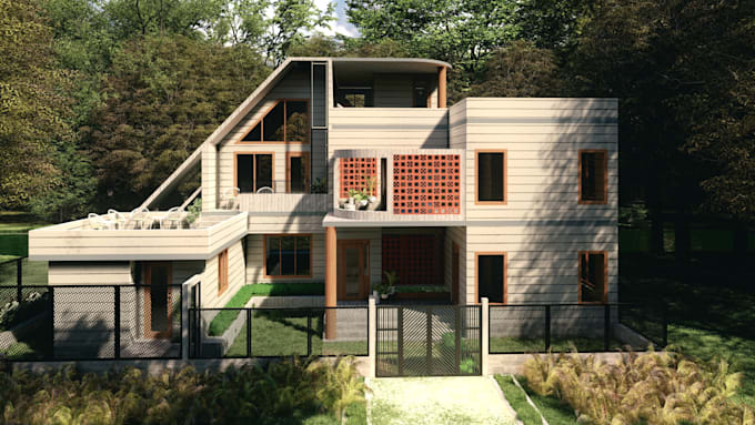 do 3d architecture model and realistic render
