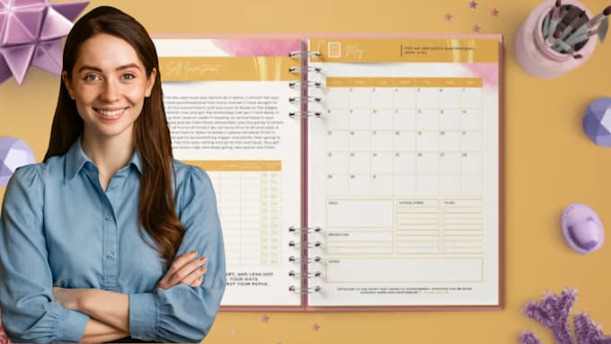 Design custom workbook fillable pdf planner design progress tracker ...
