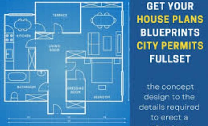 draw full architectural blueprints for your city permit or remodeling