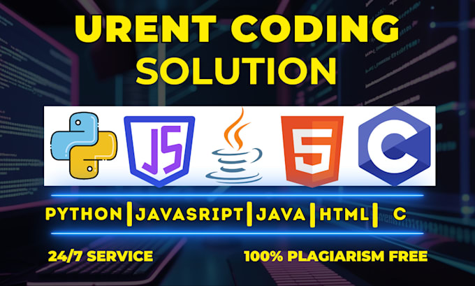 do urgent coding assignments,projects in python, c, java,html