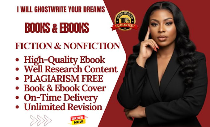 ghostwrite powerful book and ebook, well researched fiction, nonfiction ebook
