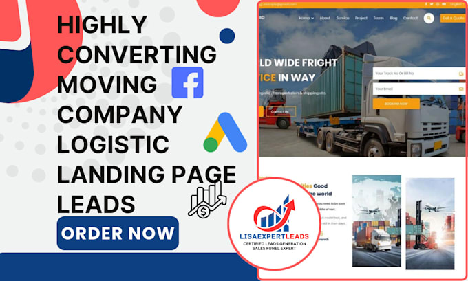 generate moving company logistic leads landing page auto transport meta ads