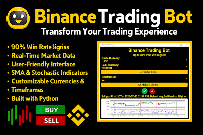 develop custom strategy binance trading bot binance API bot binance grid bot