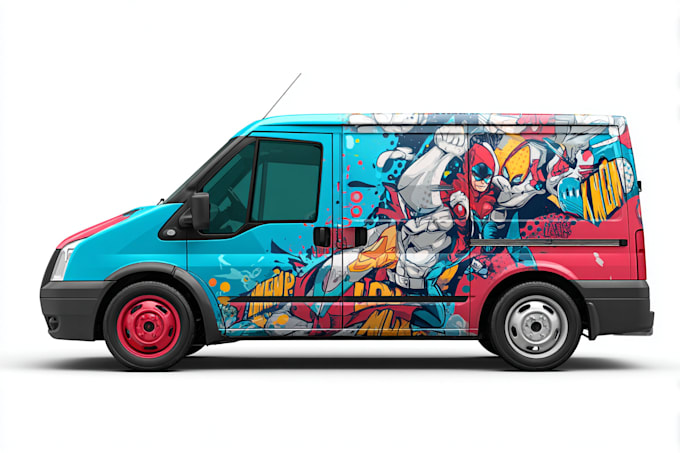 create van wrap design, car wrap design, truck wrap design