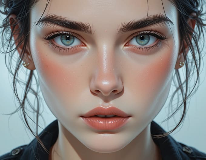 draw semi realistic portrait illustration
