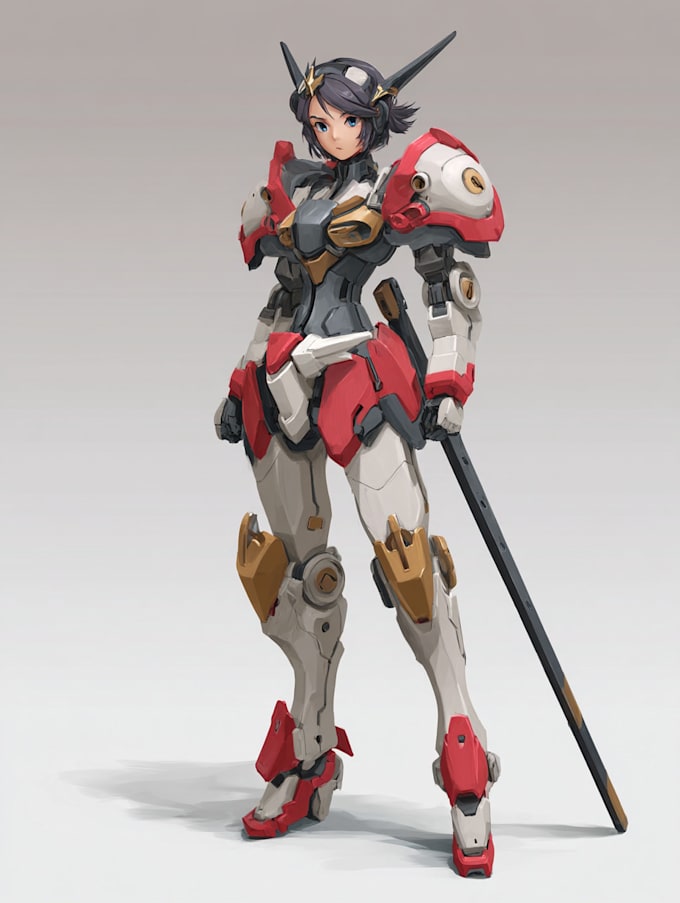 create gundam, transformer, robot, armor, and mecha, concept