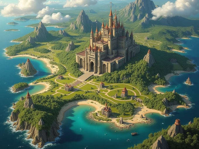 create a high quality fantasy map