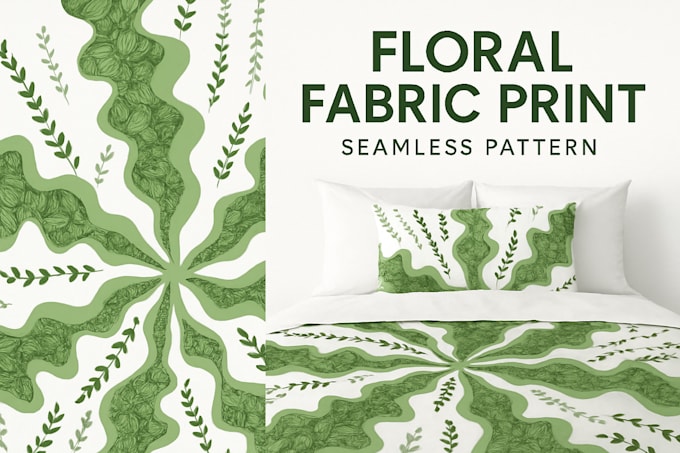 create seamless floral and leaf patterns for fabric,bedsheets,textiles