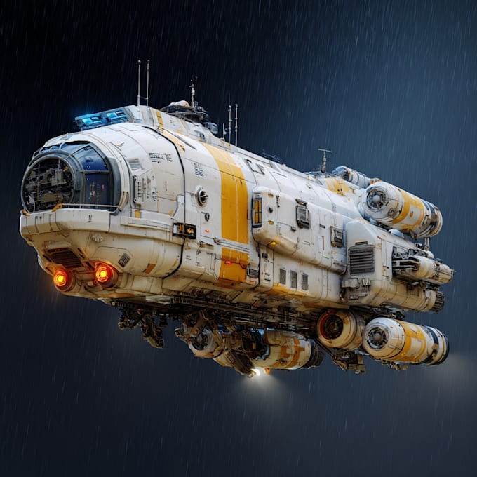 create your amazing spaceship model