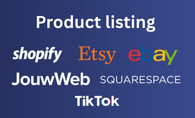 import and upload products on ebay, etsy, shopify, wix, facebook marketplace