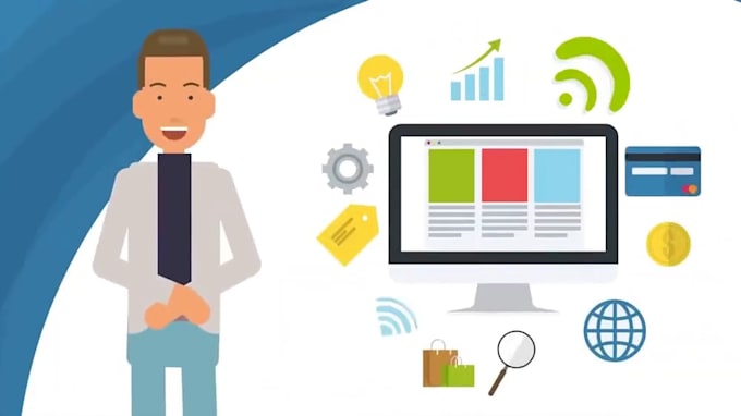 create 2d animated explainer video for your business, 2d explainer video