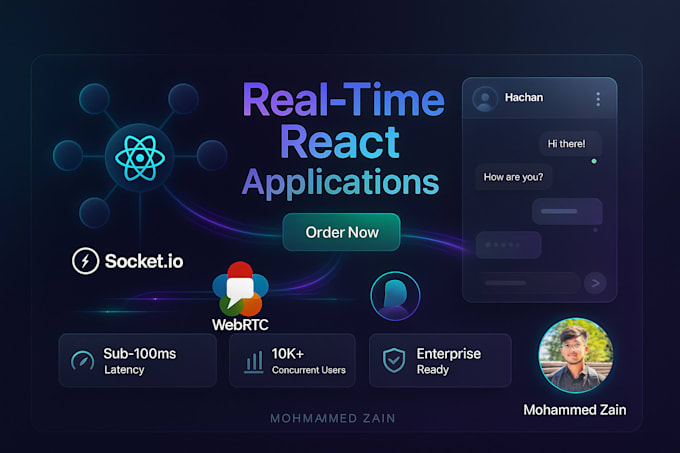 build real time react apps with live chat