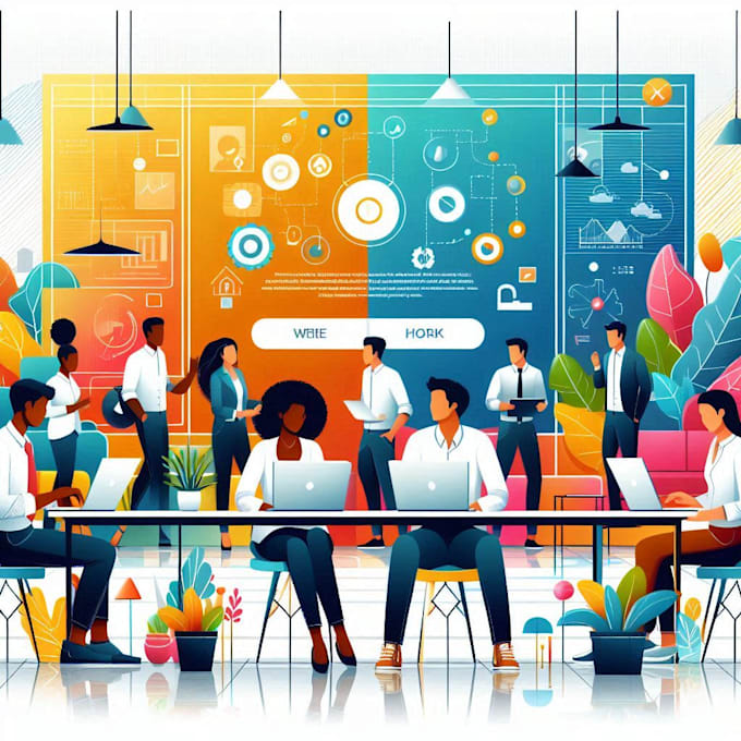 design vector illustration for landing web page