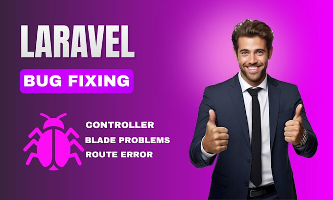 fix laravel bugs, errors, and route or controller issues