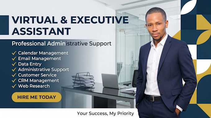 be your virtual admin and executive assistant