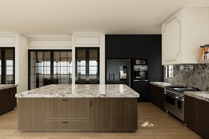 do 3d modelling, interior design and realistic 3d rendering